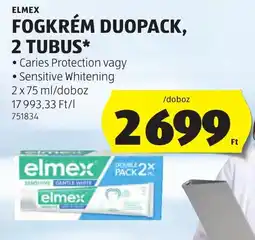 ALDI Elmex fogkrém duopack 2 tubus ajánlat