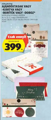 ALDI AJÁNDÉKTASAK VAGY KÁRTYA VAGY BORÍTÉK VAGY DOBOZ ajánlat