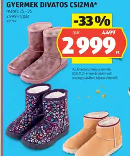 ALDI LILY & DAN KISGYERMEK VAGY GYERMEK DIVATOS CSIZMA ajánlat