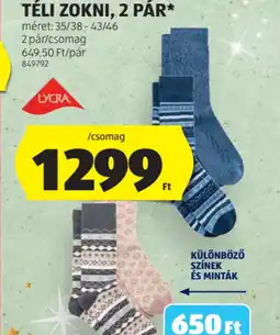 ALDI NŐI VAGY FÉRFI VASTAG TÉLI ZOKNI ajánlat
