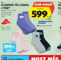ALDI GYERMEK TÉLI ZOKNI ajánlat