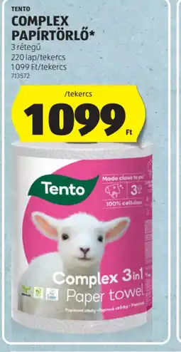 ALDI TENTO COMPLEX PAPÍRTÖRLŐ ajánlat
