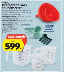 ALDI CROFTON MÉRŐESZKÖZ- VAGY TÖLCSÉRSZETT ajánlat