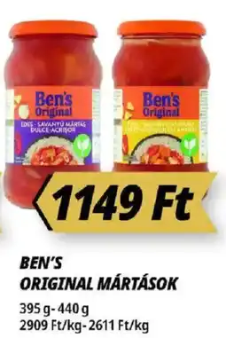 Príma Ben's Original mártások ajánlat