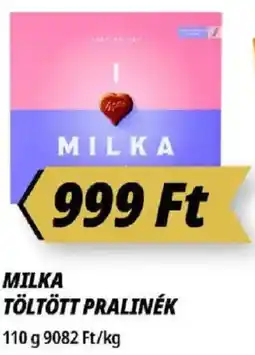 Príma Milka töltött pralinék ajánlat