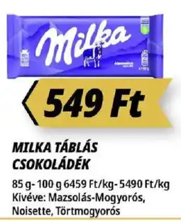 Príma Milka táblás csokoládék ajánlat