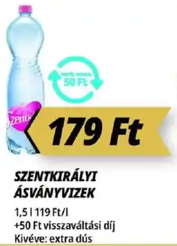 Príma Szentkirályi ásványvizek ajánlat