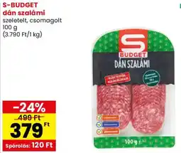 Spar S-BUDGET dán szalámi ajánlat