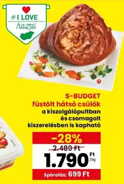 Interspar S-BUDGET füstölt hátsó csülök ajánlat