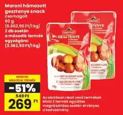 Interspar Maroni hámozott gesztenye snack ajánlat
