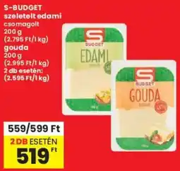 Interspar S-BUDGET szeletelt edami, gouda ajánlat