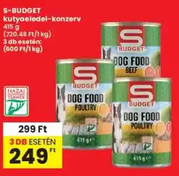 Interspar S-BUDGET kutyaeledel-konzerv ajánlat