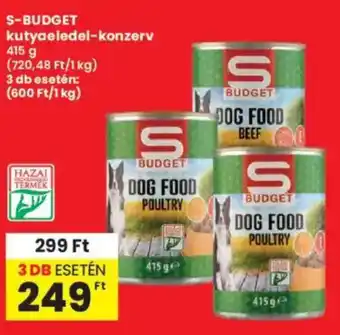 Interspar S-BUDGET kutyaeledel-konzerv ajánlat