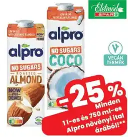 Interspar Alpro növényi ital ajánlat