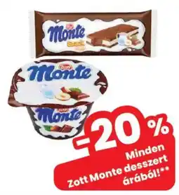 Interspar Zott Monte desszert ajánlat