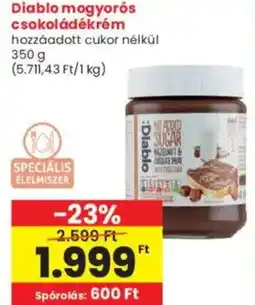Interspar Diablo mogyorós csokoládékrém ajánlat