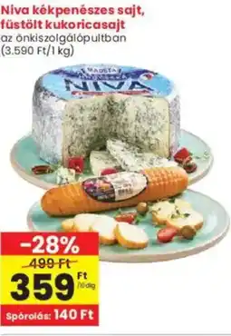 Interspar Niva kékpenészes sajt, füstölt kukoricasajt ajánlat