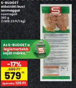 Interspar S-BUDGET elősütött buci lenmaggal ajánlat