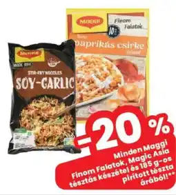 Interspar Maggi Finom Falatok, Magic Asia piritott tészta tésztás készétel és pirinott ajánlat