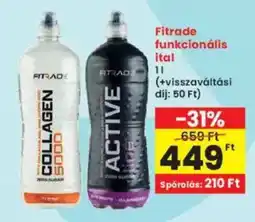 Interspar Fitrade funkcionális ital ajánlat