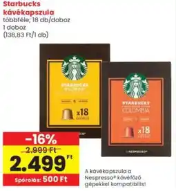 Interspar Starbucks kávékapszula ajánlat