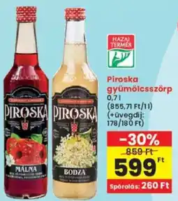 Interspar Piroska gyümölcsszörp ajánlat