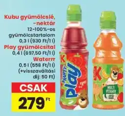 Interspar Kubu gyümölcslé, -nektár ajánlat