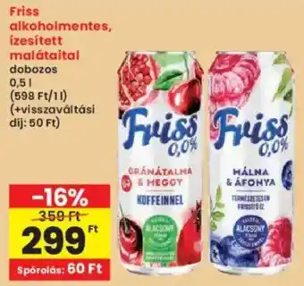 Interspar Friss alkoholmentes, ízesített malátaital ajánlat
