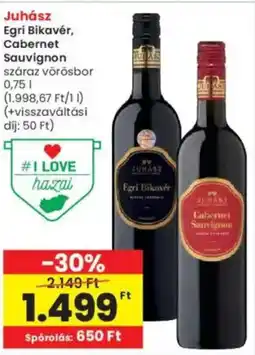 Interspar Juhász Egri Bikavér, Cabernet Sauvignon ajánlat