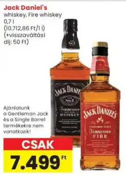 Interspar Jack Daniel's whiskey, Fire whiskey ajánlat