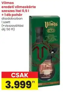 Interspar Vilmos eredeti vilmoskörte szeszes ital ajánlat