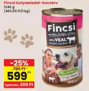 Interspar Fincsi kutyaeledel-konzerv ajánlat