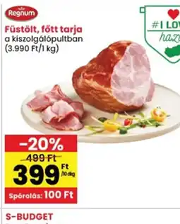 Spar Füstölt, főtt tarja ajánlat