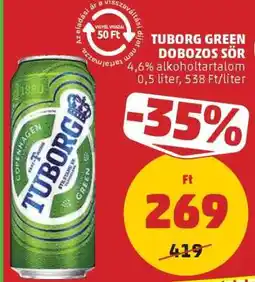 PENNY Tuborg Green dobozos sör ajánlat