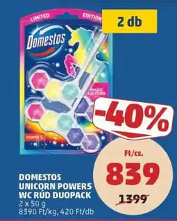 PENNY Domestos Unicorn Power5 WC Rúd Duopack ajánlat