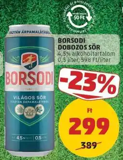 PENNY Borsodi Dobozos Sör ajánlat