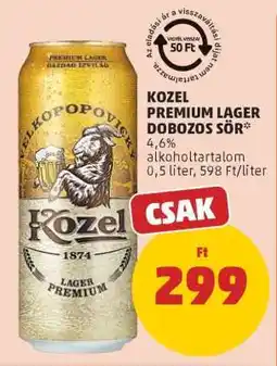 PENNY Kozel Premium Lager Dobozos Sör ajánlat
