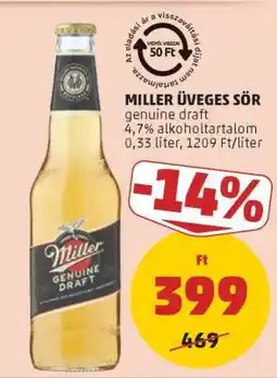 PENNY Miller Üveges Sör ajánlat