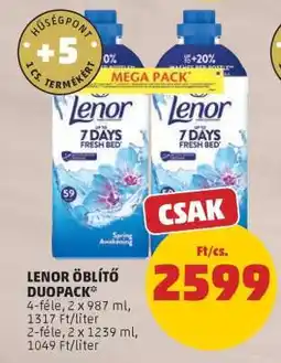 PENNY Lenor Öblítő Duopack ajánlat