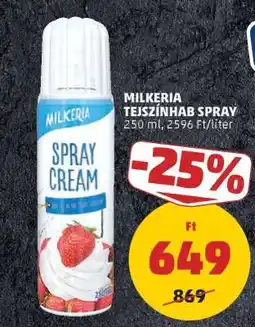 PENNY Milkeria Tejszínhab Spray ajánlat