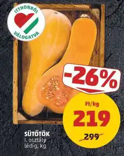 PENNY Sütőtök ajánlat