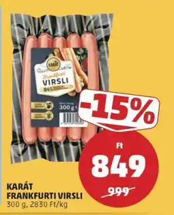 PENNY KARÁT FRANKFURTI VIRSLI ajánlat