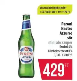 Coop Peroni Nastro Azzurro sör ajánlat