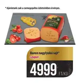 Coop Baron nagylyukú sajt ajánlat