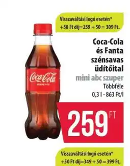 Coop Coca Cola és Fanta szénsavas üdítőital ajánlat
