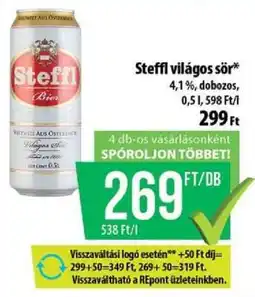 Coop Steffl Világos sör ajánlat