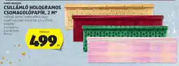 ALDI Home Creation Csillámló Hologramos Csomagolópapír, 2 m ajánlat