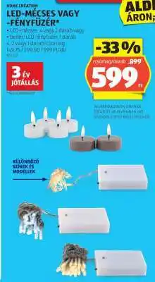 ALDI LED-mécses vagy -fényfüzér ajánlat