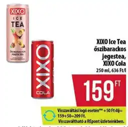 Coop XIXO Ice Tea őszibarackos jegestea, XIXO Cola ajánlat