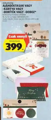 ALDI HOME CREATION AJÁNDÉKTASAK VAGY KÁRTYA VAGY BORÍTÉK VAGY DOBOZ ajánlat